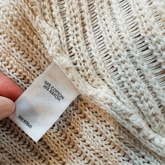 J. Jill Cardigan sweater safety pin closure Open Front Knit Cream Ivory Xs - Picture 7 of 10